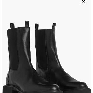 All Saints Black Leather Lugsole Boots